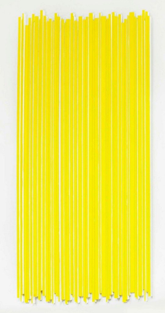 Stephanie Stein, Problem Y, 2013, legno di balsa, gouache, 108 x 52 x 1,5 cm_555x1050